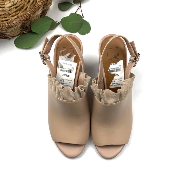 14th & Union Chunky Heel Blush Leather Mules - Picture 3 of 10